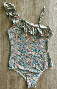 Louise Misha Girls Floral One Piece Swimsuit Bathing Suit Ruffle Size 14 Years - Picture 1 of 4