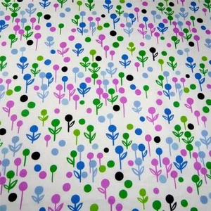 A Cute Alexander Henry Cotton Fabric, Little Silly Flowers on White, BTHY - Picture 1 of 3