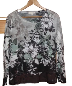 Coldwater Creek Women’s Floral Long Sleeve Knit Top - M (10-12) - Picture 1 of 3