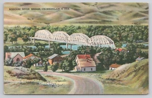 Chamberlain SD South Dakota Missouri River Bridge Postcard - Picture 1 of 2