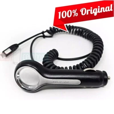 NEW Original Motorola Micro-USB OEM Car Charger for RAZR MAXX/HD/X2/Droid 3/4 - Image 1 of 4