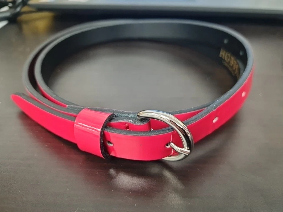 Hobbs Thin Red Genuine Leather Belt - Medium - 39 Inches - Image 1 of 2
