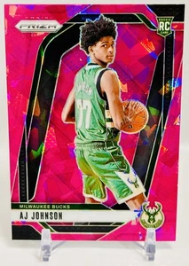 2024-25 Panini Basketball Prizm AJ Johnson Pink Ice #251 RC Milwaukee Bucks - Bild 1 von 2