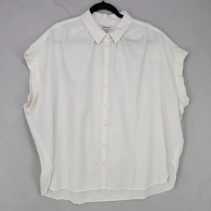 Camisa Madewell Utility Abotonada Talla Grande 2X Cuello Cuadrado Blanco Manga Gorra Nueva - Imagen 1 de 11