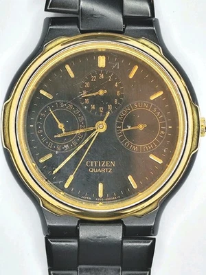 Citizen Watch Black GN 4W U Made in Japan Day/Date  1988 - image 1 of 4