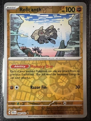 Relicanth 084/162 Reverse Holo Rare SV05: Temporal Forces NM - Image 1 of 2