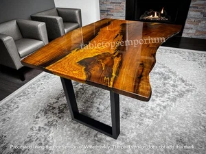 Modern Acacia Wood Epoxy Resin Dining Table Custom River Furniture for Home Deco - Picture 1 of 12
