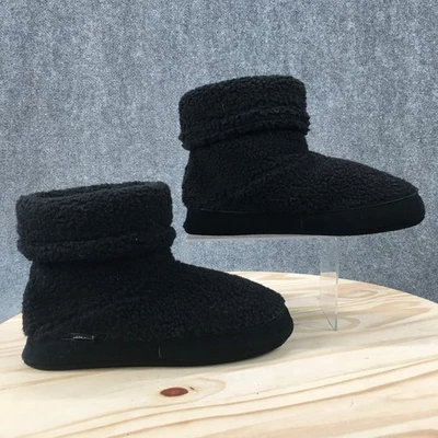 Zapatillas Polar Feet para mujer 9,5 ajustadas sin cordones negras de piel sintética Foto 1 de 4