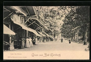 Bad Harzburg, Ansichtskarte, Gasthaus Unter den Eichen mit Geschäften  - Picture 1 of 2