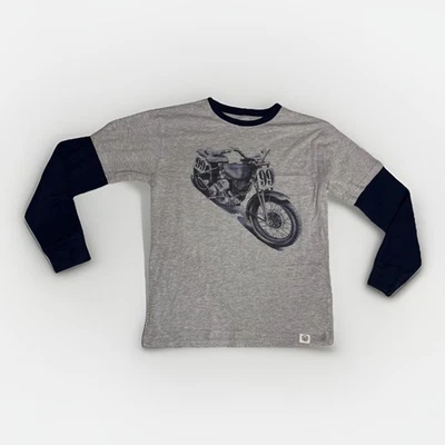 Camisa Manga Larga Estampado Gráfico Motocicleta Wes And Willy Talla Niños M Foto 1 de 4