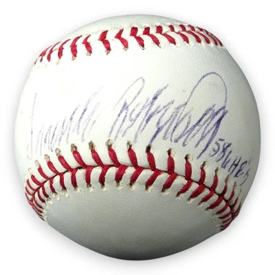 Frank Robinson Signed Autographed Baseball Reds Orioles "586 HRs" PSA H94409 - Image 1 of 3