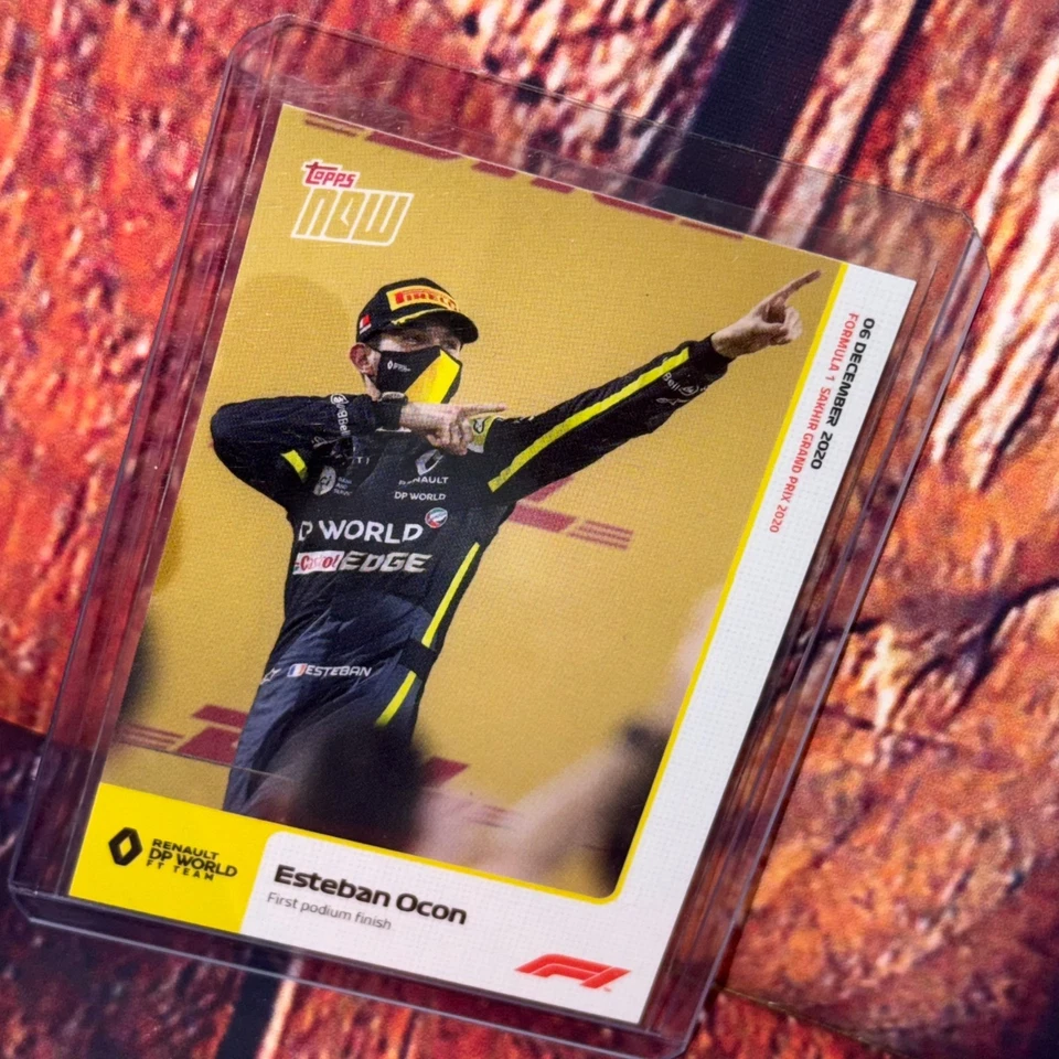 Topps Now F1 2020 Esteban Ocon Card #18 Renault First Podium Finish - PR 205 - Image 1 of 4