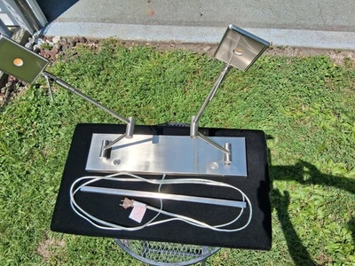 George Kovacs Reading Room LED Swing Arm Wall Lamp Brushed Nickel - P4329-084 - Image 1 of 4