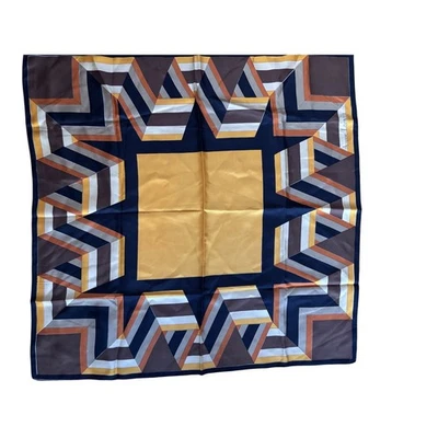 Bufanda de seda geométrica vintage Jeanne Lanvin Paris accesorio de diseñador Foto 1 de 4
