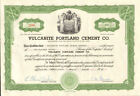 Vulcanite Portland Cement Co. New Jersey certyfikat giełdowy udział skrypofilia