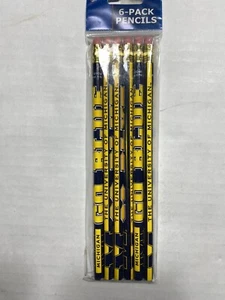 Paquete de 6 lápices WinCraft vintage de Wolverines de la Universidad de Michigan hechos en EE. UU. - Imagen 1 de 4