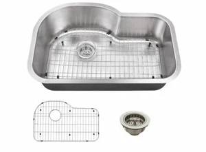 Cahaba CA122632 Eurostyle 31-1/2 x 21-1/8 18 Gauge Stainless Steel Single Bowl E - Picture 1 of 2
