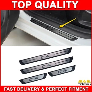 For Citreoen C4 III 2021-2025 Door Sill Protectors, Stainless Steel 4 Pcs - Foto 1 di 7