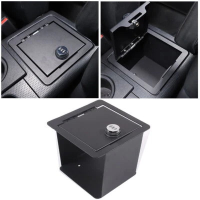 Black Center Console Safe Storage Box W/Lock For Toyota FJ Cruiser 2007-2014 US - Image 1 of 4