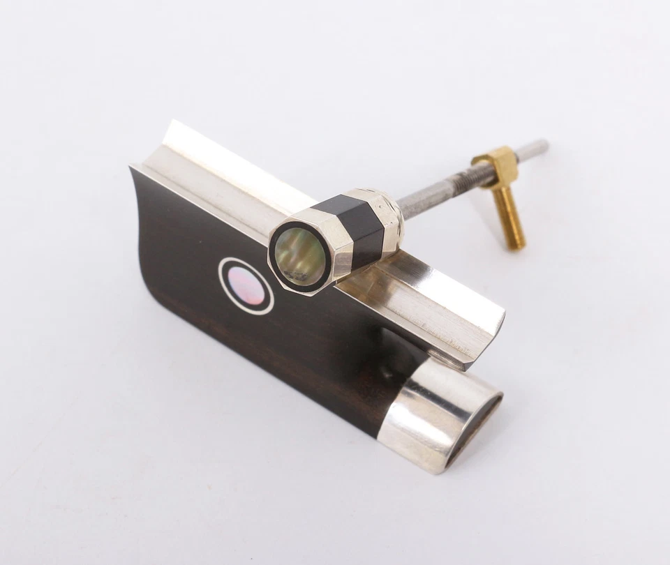 Arco de violonchelo 4/4 rana montado en plata de ley accesorios de arco de violonchelo Foto 1 de 4