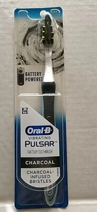 Oral-B Pulsar Charcoal Battery Toothbrush, Soft Fast Shipping - Picture 1 of 4