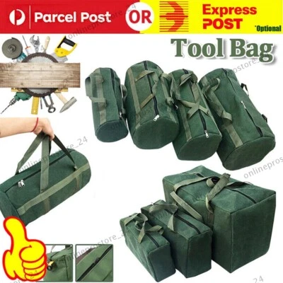 Waterproof Tool Pouch Bag Portable Storage Toolkit Hand Heavy Case Canvas Duty - image 1 of 4