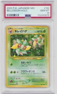 BELLOSSOM HOLO #182 JPN POKEMON PSA #102483878 GRADED GEM MINT 10  2000 - Image 1 of 2