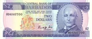Barbados 1986 neue 2 Dollar Schein Pick 36 UNC Uncirculated - Bild 1 von 2