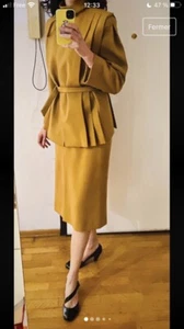 Traje Christian Dior Mostaza. Vintage. Talla 40. Lana. Muy buen estado. - Imagen 1 de 11
