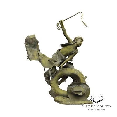 Jim Davidson Cowboy Bronze Life-Size Outdoor Statue - Image 1 of 4