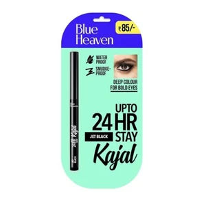 2x BLUE HEAVEN 24 stay get black kajal (0.35g) long lasting Water Resistant - Picture 1 of 9