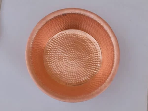 Golden Copper Foot Soak Bath Wash Massage Spa Therapy Pedicure Bowl A24 - Picture 1 of 5
