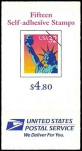 Statue of Liberty #3122 BK259 32 cent x 15 Stamps 1997 face $4.80 MNH OG - Picture 1 of 1