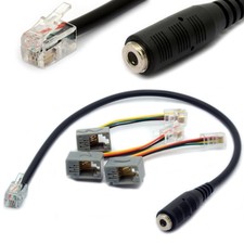 4P4C RJ9/RJ10 to 3.5mm Female Headset Adapter Cable Stereo Converter Telephone