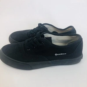 Airwalk Canvas Sneakers Skateboard Shoes Youth Size 2.5 Triple Black (Unisex) - Picture 1 of 8