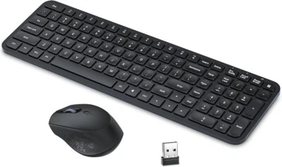 Wireless Keyboard & Mouse Combo - Silent, Slim, Ergonomic, Durable, for PC & Lap - Image 1 of 4