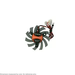 Fan GPU Chipset Cooler Video Graphics Card DC12V Frameless Evercool EC7010M12C-B - Picture 1 of 5