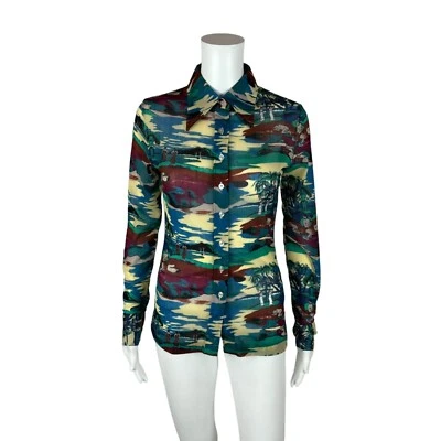 Винтажная женская футболка 1970-х новинка маленький топлесс женский принт живописный топ диско - Изображение 1 из 4