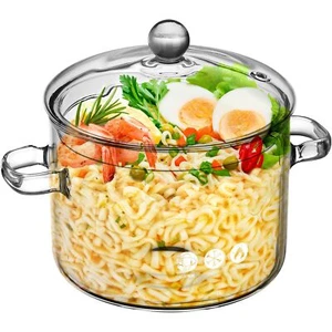 Glass Simmer Pot for Stove Top 1900ml/64 oz Clear Glass Noodle Pots for Stove... - Picture 1 of 9