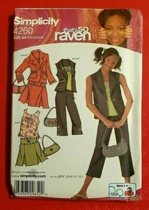 Simplicity Pattern 4260 Girls/Girls' Plus Top Skirt Jacket Purse Size 8-16 - New - Picture 1 of 4