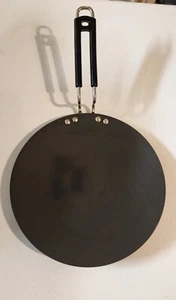 Vinod Pearl Hard Anodized Aluminium Concave Tawa, 26.5cm, Black - Picture 1 of 7
