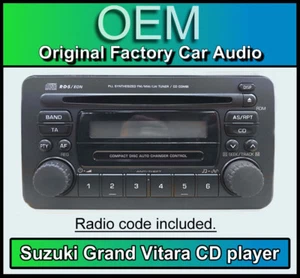 Suzuki Grand Vitara CD player radio stereo, Suzuki PS-2599D 39101-50J90 - Picture 1 of 3