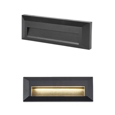 Lampada Segnapasso LED da Parete 6W Design con Linee 3 Tonalità IP65 da Esterni - Immagine 1 di 4