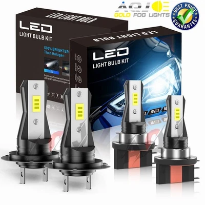 For Mercedes-Benz CLA250 2017-2021 4PCS H15 H7 LED Headlight Bulbs kit High Low Foto 1 de 4