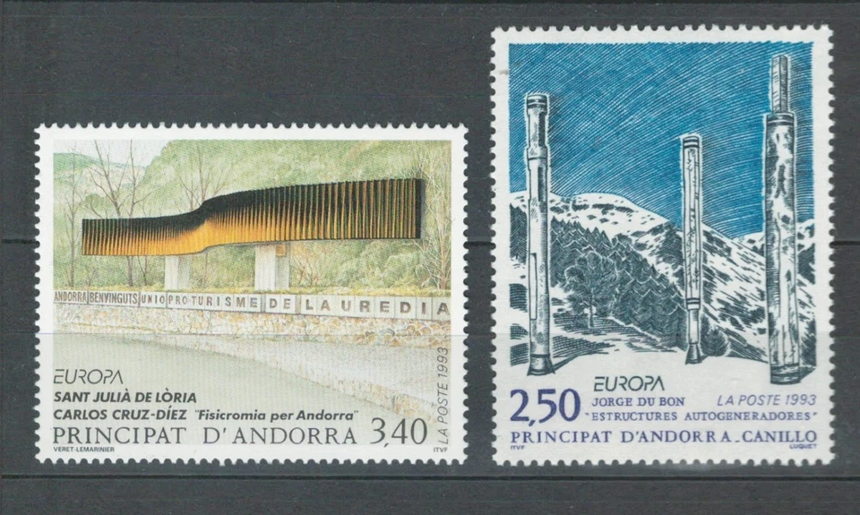 ANDORRA FRANCE  EUROPE PAINTINGS ART ANIMATION  MNH SET  LOT (ART 51) - Image 1 of 1