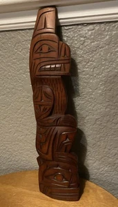 Squamish Nation Bear & Wild Man Carvings by Paul Joseph Signed & Dated 1982 - Picture 1 of 8