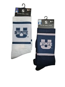 Utah State Aggies 2 Pair Strideline Crew Socks Set Lot - Picture 1 of 2