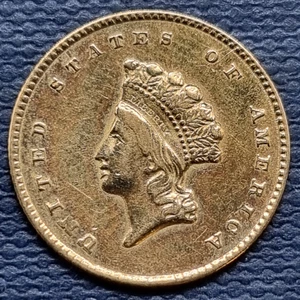 1855 O One Dollar Gold Piece $1 Indian Princess Head New Orleans XF + #97110 - Picture 1 of 2