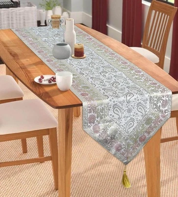 Runner da tavolo colore argento tovaglia del Ringraziamento 80x14 pollici... - Immagine 1 di 4