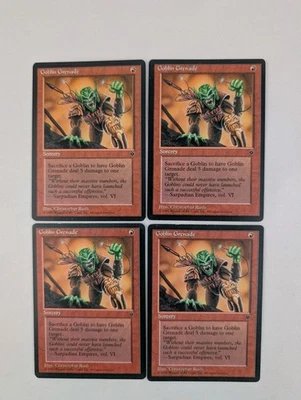 x4 MTG Goblin Grenade LP Fallen Empires Magic the Gathering 1994 94 Rush - Image 1 of 4